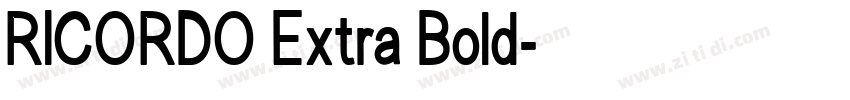 RICORDO Extra Bold字体转换